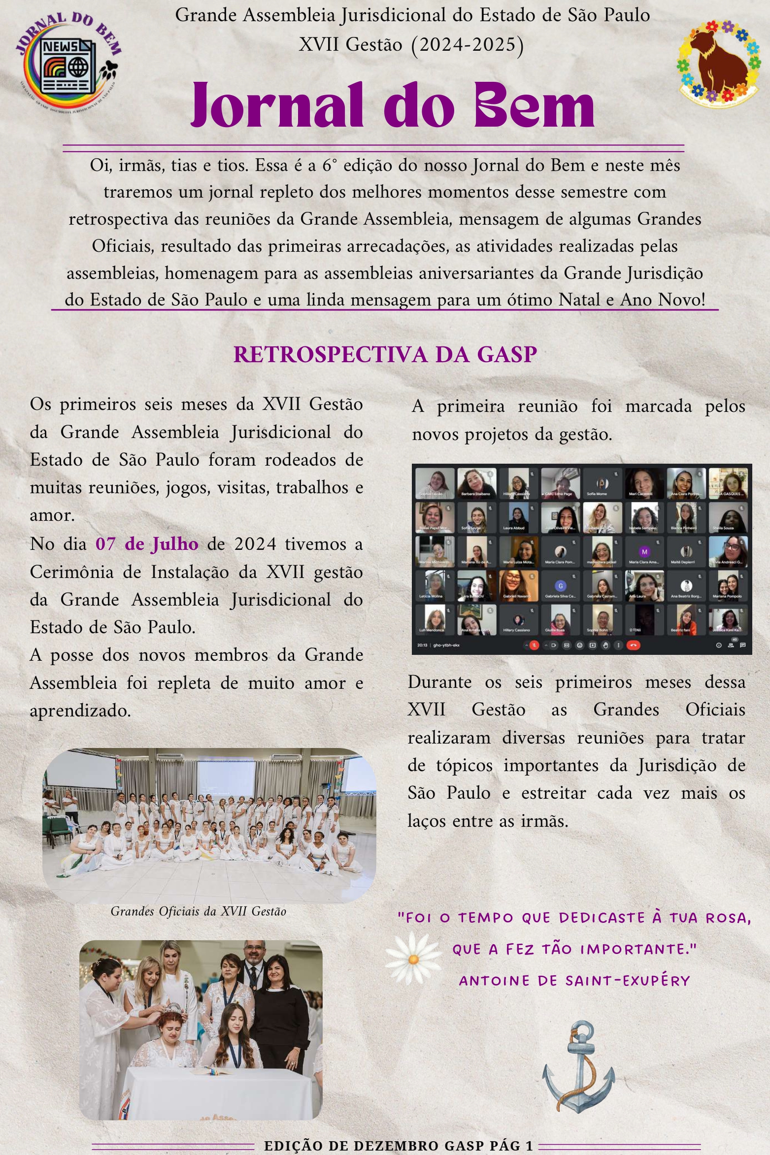 6ª Edição –  Jornal do Bem